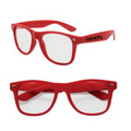 Red Iconic Glasses w/ Clear Lenses